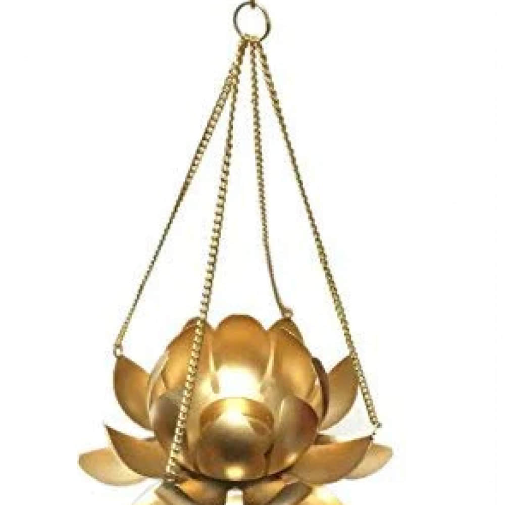 Hanging Lotus Candle Holder - photo