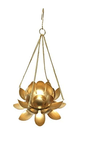 Hanging Lotus Candle Holder - top_view