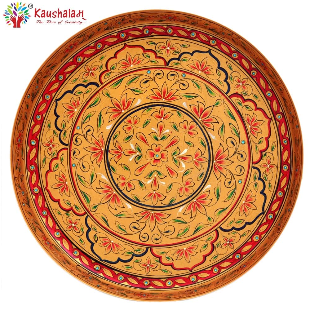 Round Tray plate- Puja Thali - front_view
