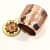 Gold Metal Round gift box - front_view