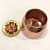 Gold Metal Round gift box - top_view