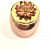 Gold Metal Round gift box - rear_view