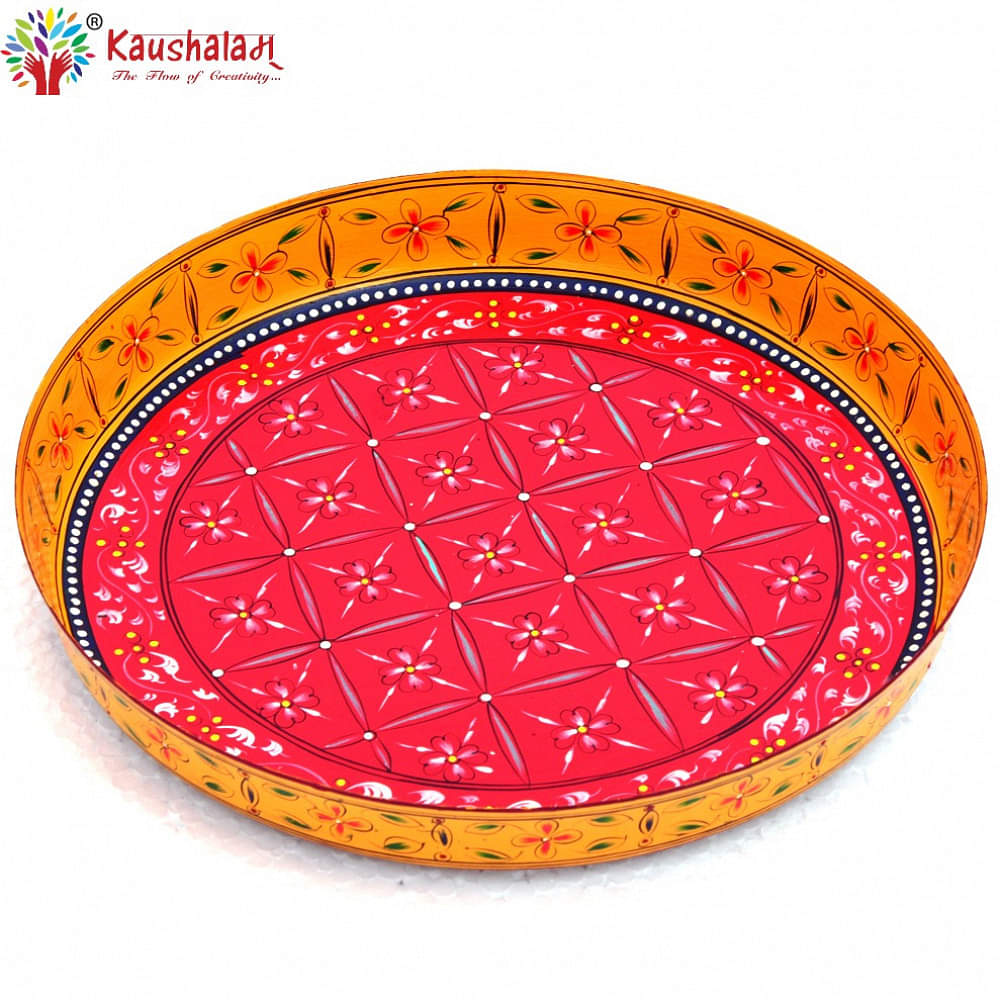 Round Tray plate- Puja Thali - photo