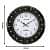 Victoria - Black Floral Hand Painted Wooden Wall Clock - bottom_view