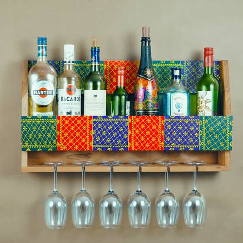 Handcrafted Mini Bar Shelf
