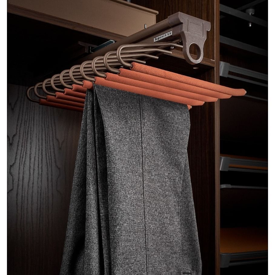 Starax Pullout Trouser Rack  Kitchen storage solutions Closet remodel  diy Closet design