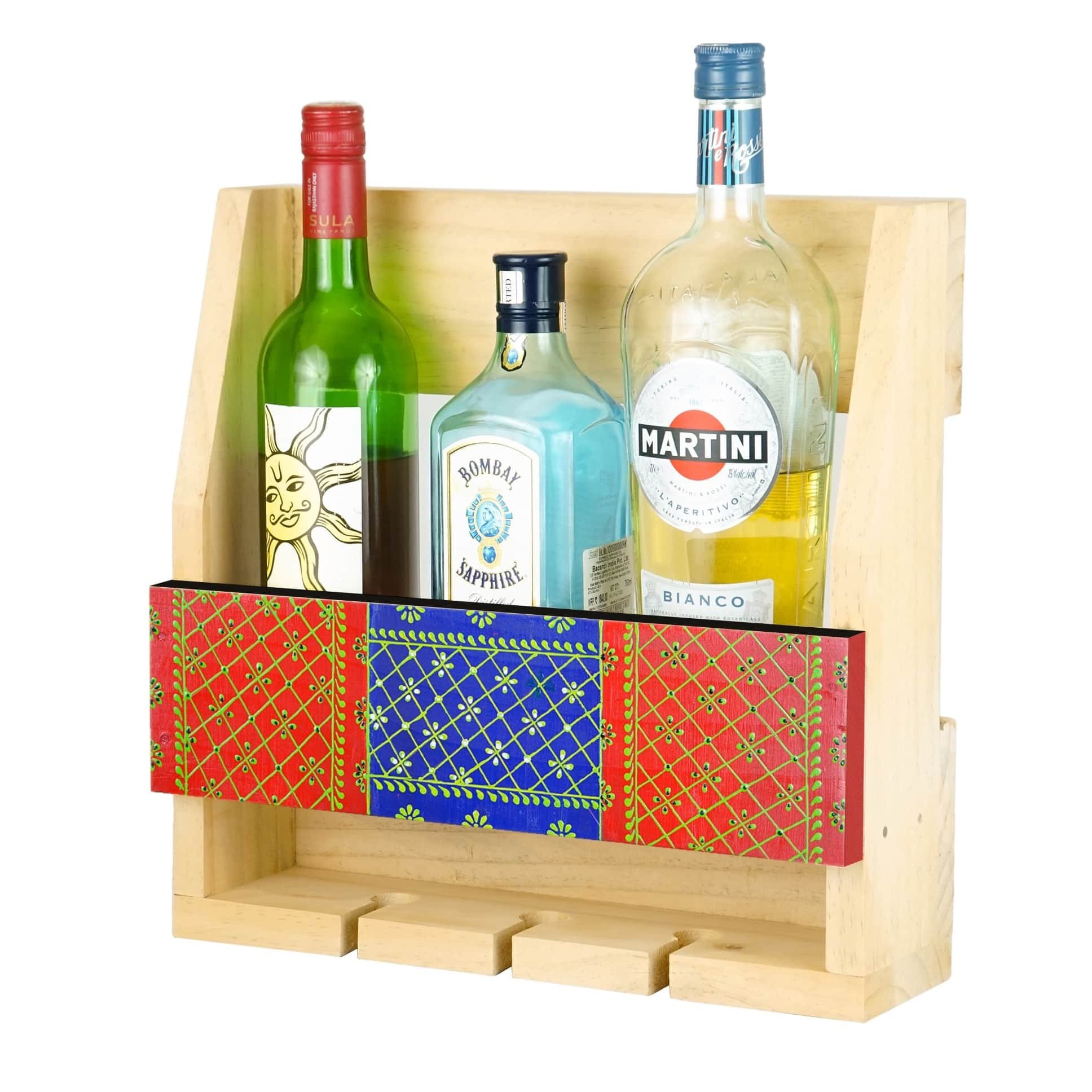 Mini Bar Cabinet - 3 Bottles Holder - bottom_view