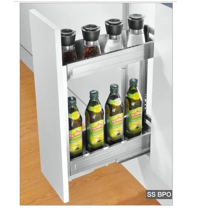 Kitchen Cabinet Under-Mount Narrow Pull Out Basket150MM - top_view