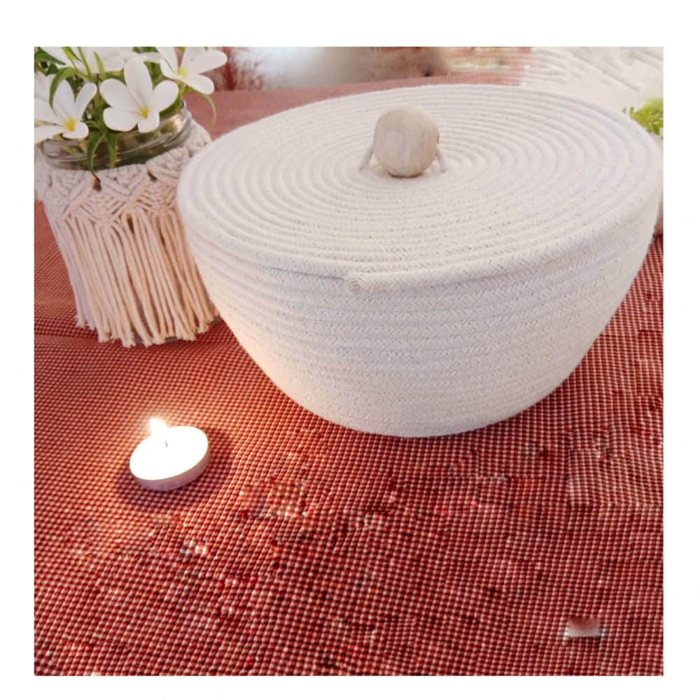 Cotton Bowl With Lid - photo