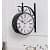 Antique Metal Double Sided Railway Station Analogue Wall Clock (Black, 8 inch) - photo
