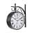 Antique Metal Double Sided Railway Station Analogue Wall Clock (Black, 8 inch) - top_view