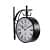 Antique Metal Double Sided Railway Station Analogue Wall Clock (Black, 8 inch) - rear_view