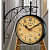 8 inch Antique Victoria Station Metal Clock Double Sided Clock Vintage Railway Clocks (Black) - left_view