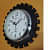 Wooden Wall Clock Antique Vintage Style Art Unique Decorative, Brown, (20 inch) - front_view