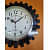 Wooden Wall Clock Antique Vintage Style Art Unique Decorative, Brown, (20 inch) - left_view