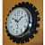 Wooden Wall Clock Antique Vintage Style Art  Brown, (12 inch) - front_view