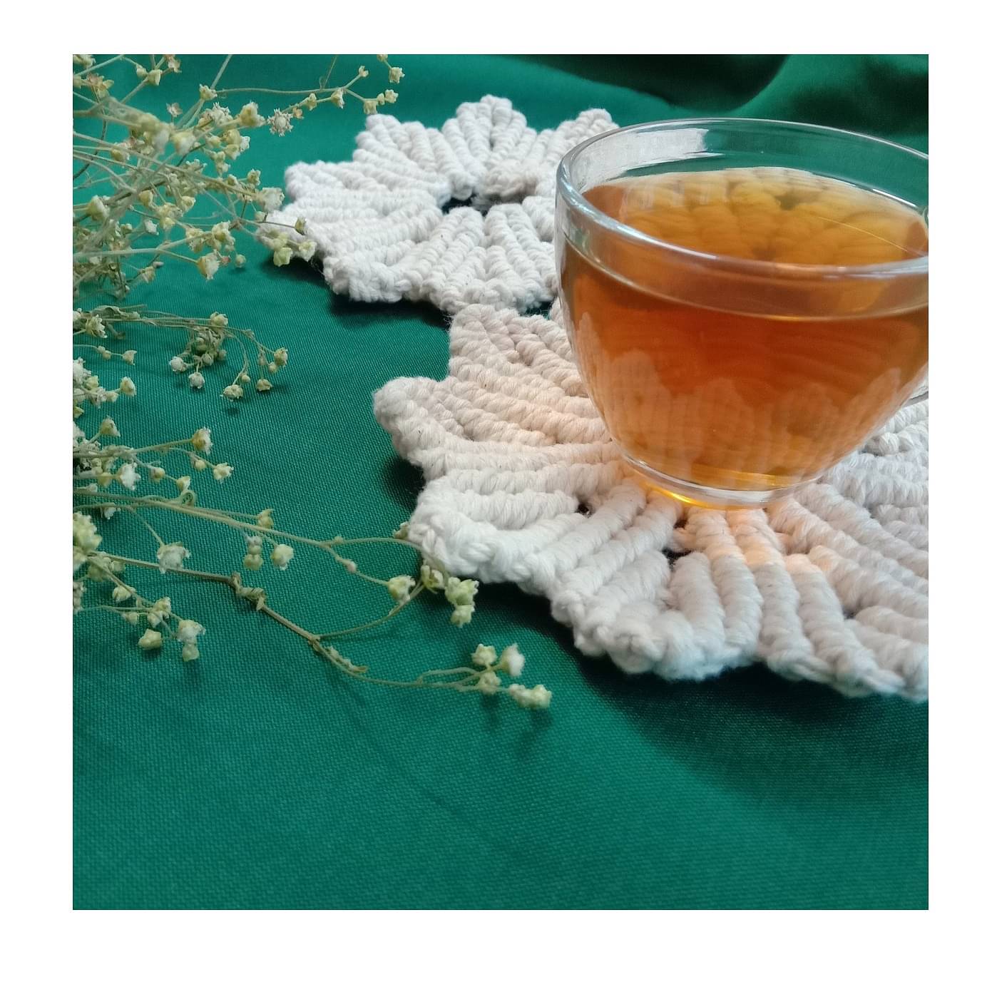 Mini Flower Tea  coaster set of 2