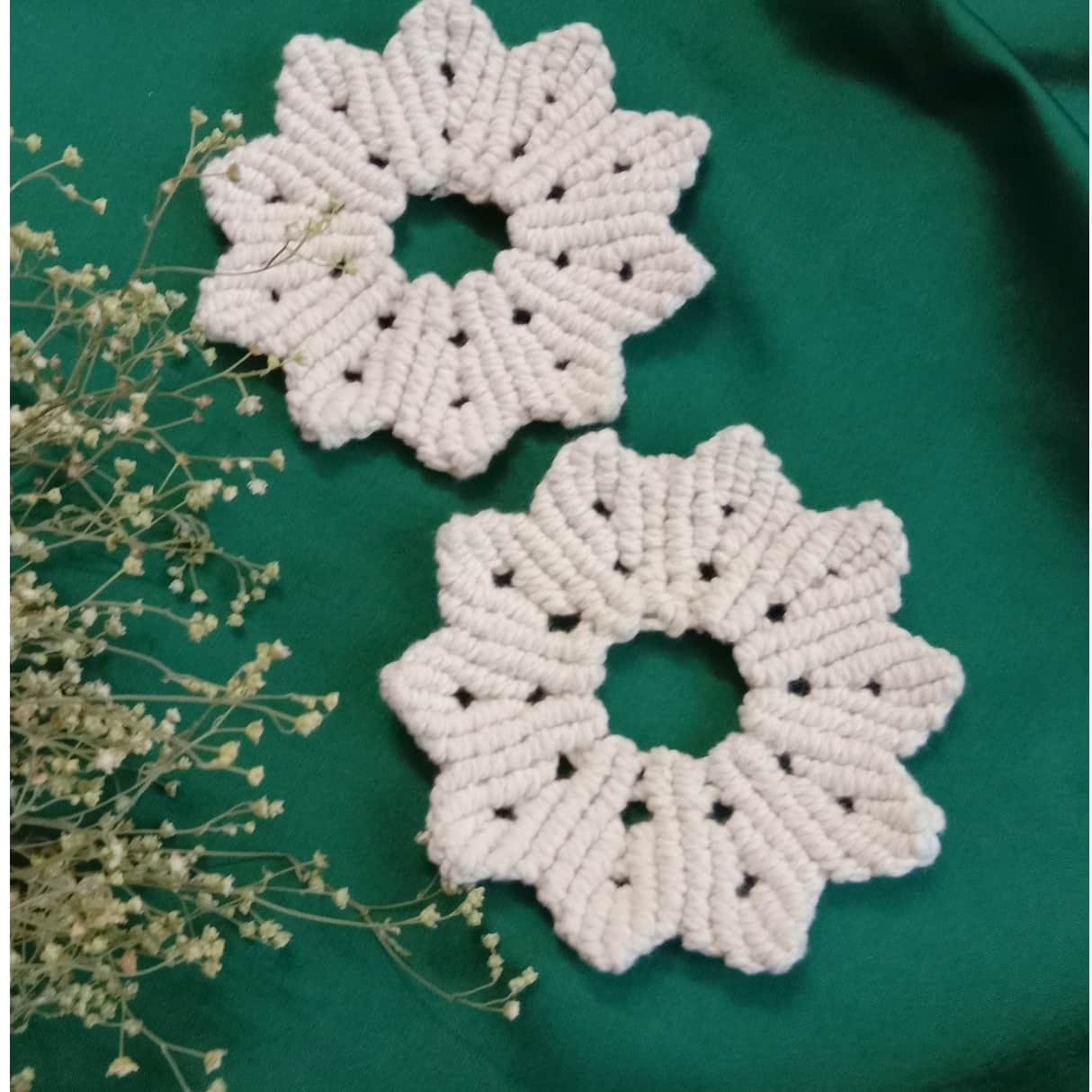 Mini Flower Tea  coaster set of 2 - rear_view
