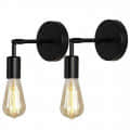 Antique Matte Black Bathroom Wall Sconce Set of 2 Vintage Industrial Wall Decor Lamp - photo