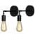 Antique Matte Black Bathroom Wall Sconce Set of 2 Vintage Industrial Wall Decor Lamp - photo