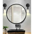 Antique Matte Black Bathroom Wall Sconce Set of 2 Vintage Industrial Wall Decor Lamp - rear_view