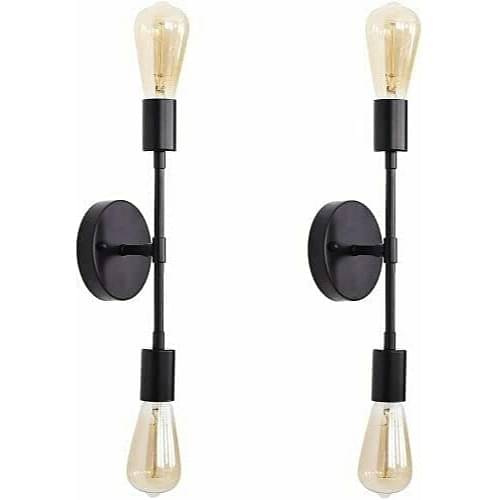 Wall Light Decorative Round Cage Pendant Hanging Light  (Black) - Pack of 2