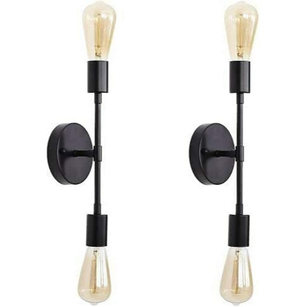 Wall Light Decorative Round Cage Pendant Hanging Light  (Black) - Pack of 2 - photo