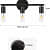 Beautiful Black Wall Lighting 3 Holder -Brass Black Wall Lamp Vanity Light Fixture, Black Wall Light Sconce , Bedroom Sconce Decorative - top_view