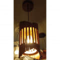 Wooden Hanging Pendant Ceiling Lamp - top_view