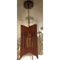 Wooden Hanging Pendant Ceiling Lamp - rear_view