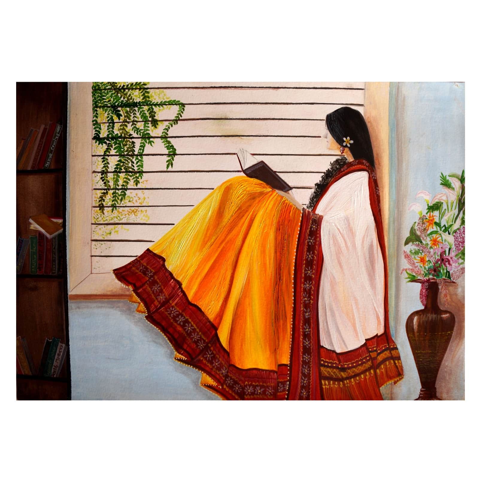 Madhubani Art Painting - rear_view