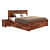 King Size Bed With Side Table - rear_view