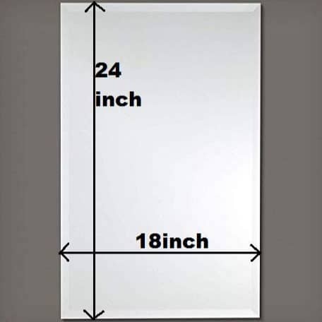 Modern Frameless Decorative Square Mirror 18 x 24"