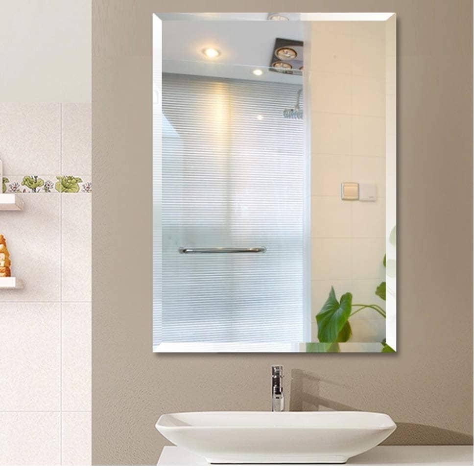 Modern Frameless Decorative Square Mirror 18 x 24"