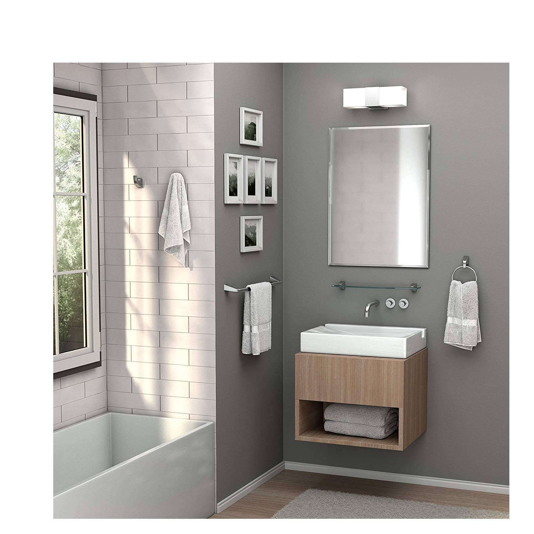 Modern Frameless Decorative Square Mirror 18 x 24"