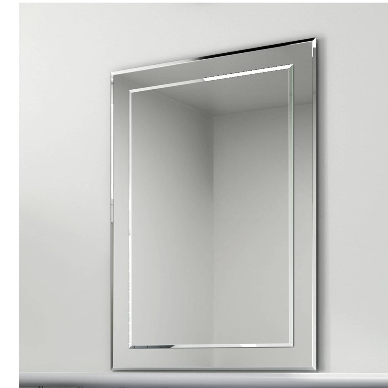 Frameless Decorative Bathroom Mirror 18 x 24"