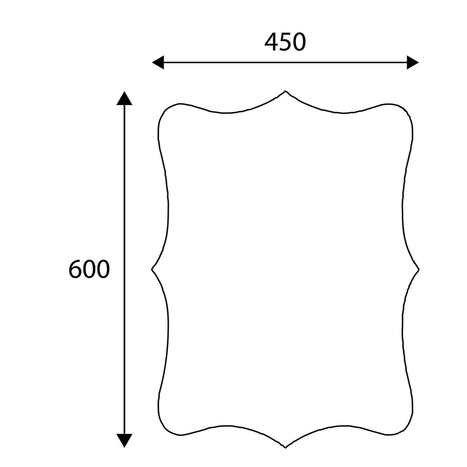 Decorative Frameless Mirror 18 x 24"