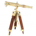 Fukuoka Brass Telescope With Wooden Tripod Stand - front_view