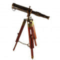 Antique Maritime Brass Telescope with Adjustable Tripod Stand Best Home Decor Collectible Item - photo