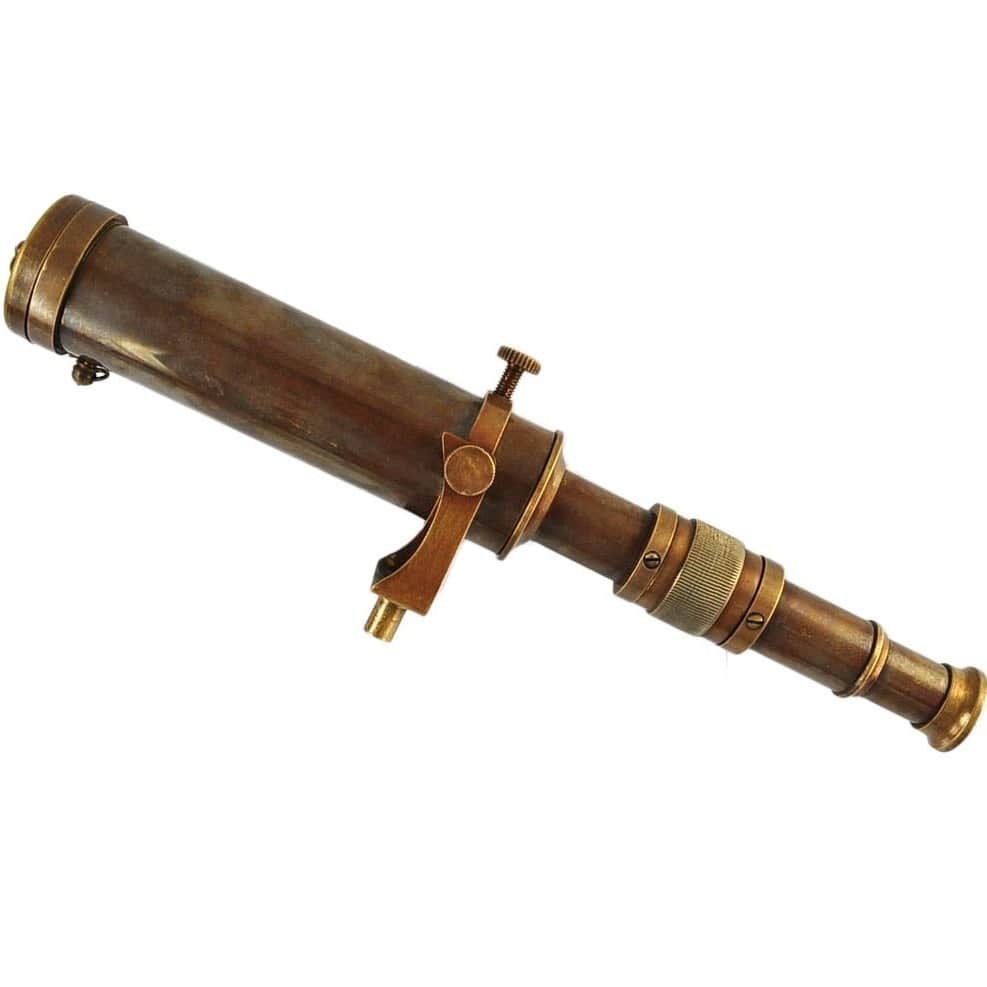 Antique Maritime Brass Telescope with Adjustable Tripod Stand Best Home Decor Collectible Item - rear_view
