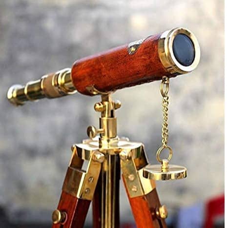 Finish Brass Telescope with Tripod Stand Collectible for Home Decor
