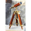 Finish Brass Telescope with Tripod Stand Collectible for Home Decor - bottom_view