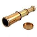 6-inch Brass Pocket Telescope in Vintage Style - top_view