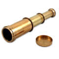 6-inch Brass Pocket Telescope in Vintage Style - left_view