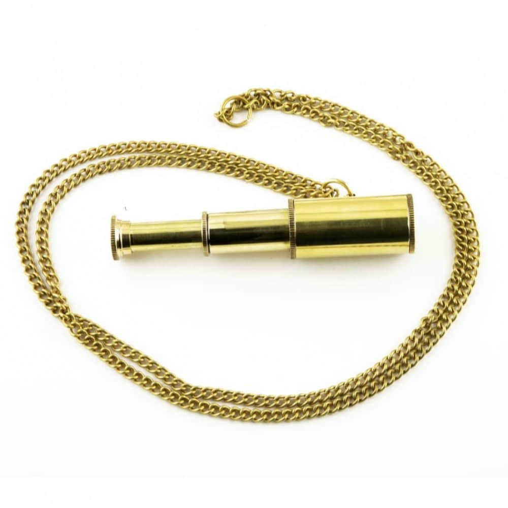 Brass Telescope Necklaces for Birthday, Wedding, Best Man, Home Decor Gift - photo