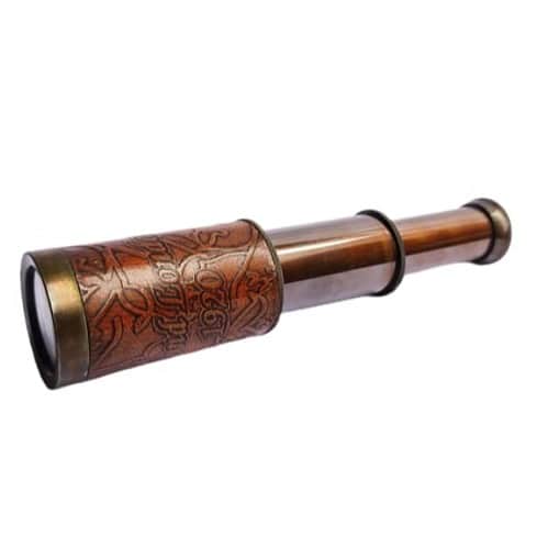 Royal Antique Look Telescope Vintage with Wooden Box - front_view