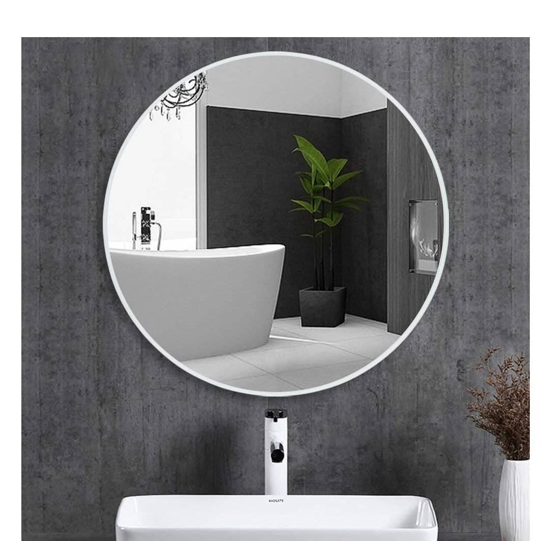 Modern Frameless Decorative Round Mirror 18"
