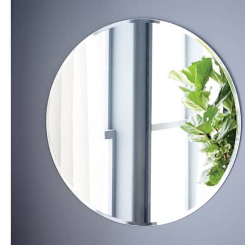 Modern Frameless Decorative Round Mirror 18"