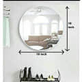 Modern Frameless Decorative Round Mirror 18" - top_view