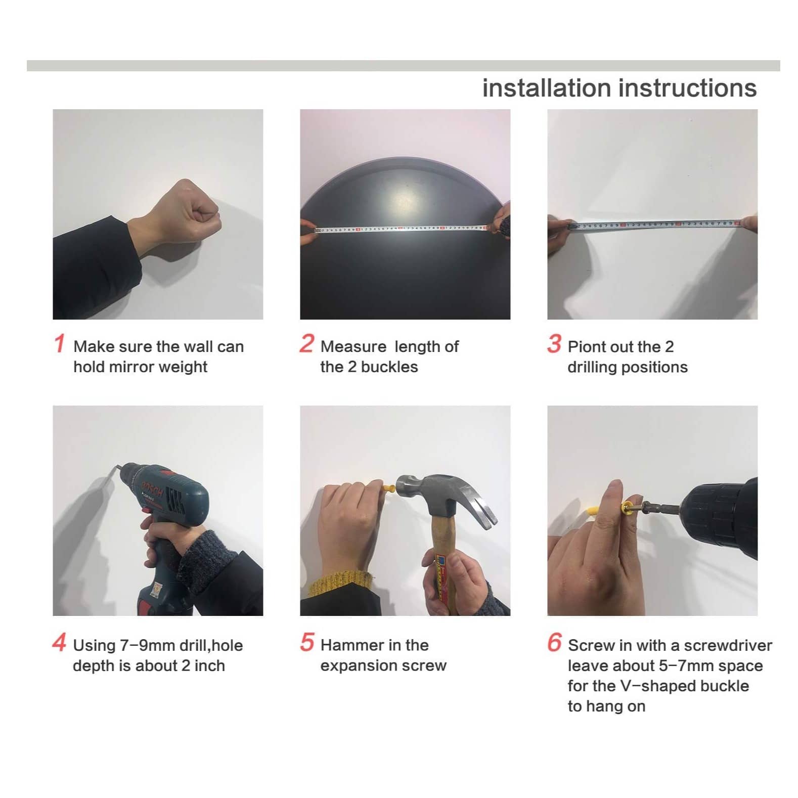 Frameless Double Round Decorative Mirror 24"